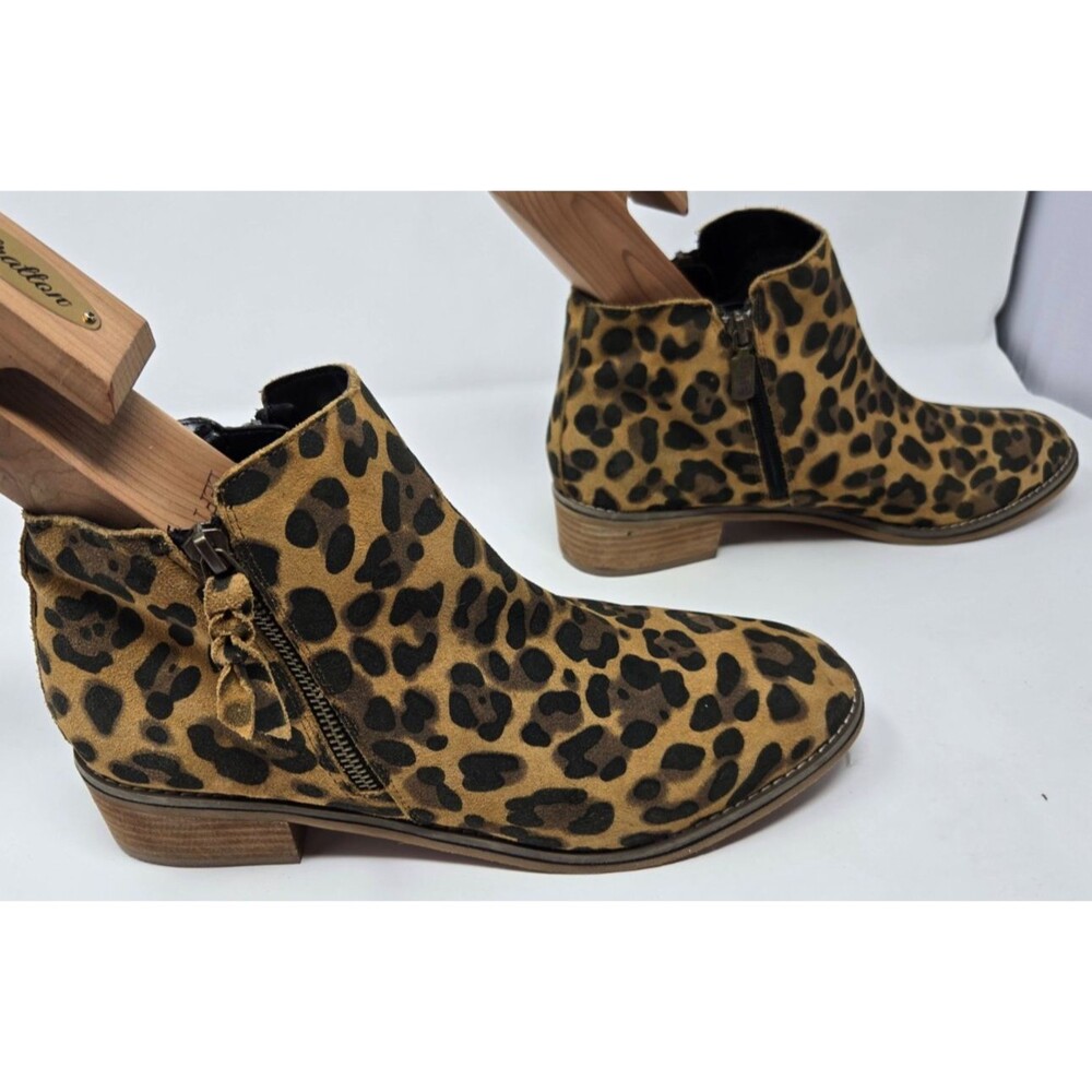 Blondo Liam Waterproof Leopard Suede Ankle Booties Sz 11 Mob Wife Aesthetic - Picture 2 of 12